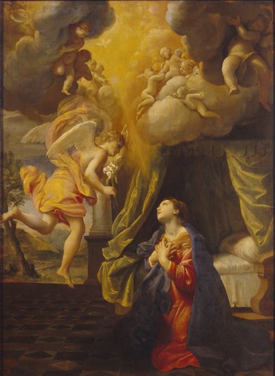 De annunciatie, ca. 1615 door Giovanni Lanfranco