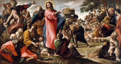 Het wonder van de broden en de vissen door Giovanni Lanfranco