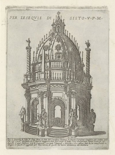 Grafmonument voor paus Sixtus V door Giovanni Maggi