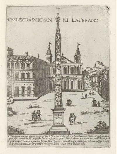 Lateraanse Obelisk achter de Sint-Jan van Lateranen te Rome door Giovanni Maggi