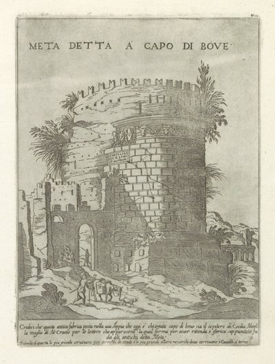 Tombe van Caecilia Metella te Rome door Giovanni Maggi