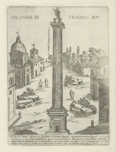Zuil van Trajanus te Rome door Giovanni Maggi