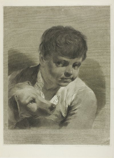 Een jongen met een hond door Giovanni Marco Pitteri