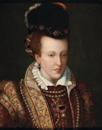 Portret van Joanna van Oostenrijk 1547-1578, Groothertogin van Toscane, ca. 1570 door Giovanni Maria Butteri