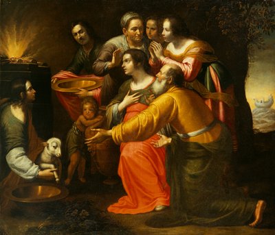 Het Offer van Noach na de Zondvloed door Giovanni Martinelli