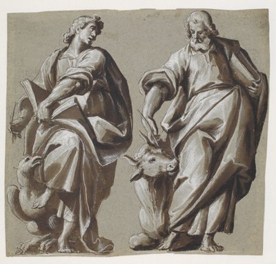 De evangelisten Johannes en Lucas door Giovanni Mauro della Rovere