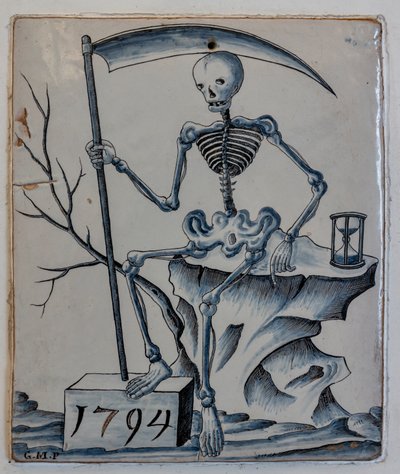 Plaquette met allegorie van de dood door Giovanni Meazzi
