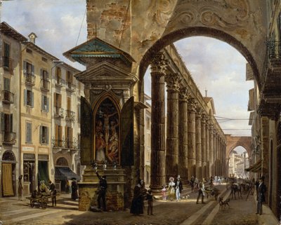 Zuilen van St. Lawrence in Milaan door Giovanni Migliara