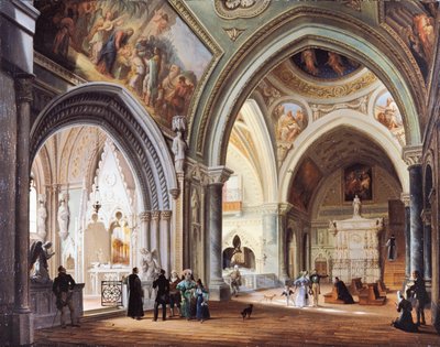 Binnen het Klooster in Altacomba door Giovanni Migliara