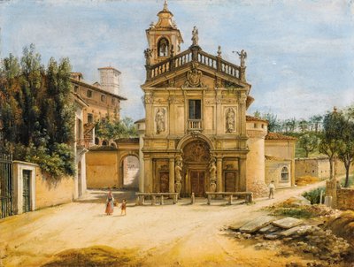 De Kerk van de Madonnina in Prato, Varese door Giovanni Migliara