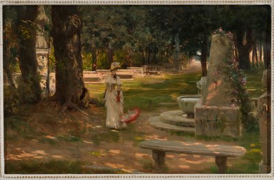 Een Wandeling in Villa Borghese door Giovanni Muzzioli