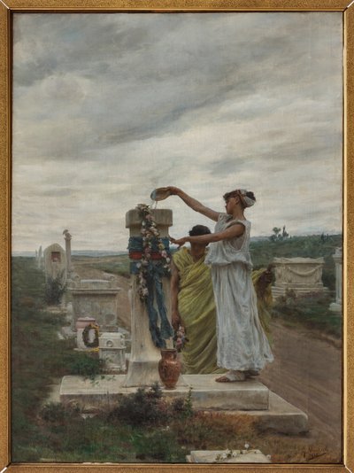 Eer aan de Helden (een ritueel in het oude Griekenland) door Giovanni Muzzioli