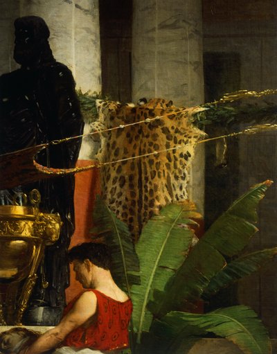Wraak van Poppea, detail, door Giovanni Muzzioli (1854-1894), olieverf op doek door Giovanni Muzzioli