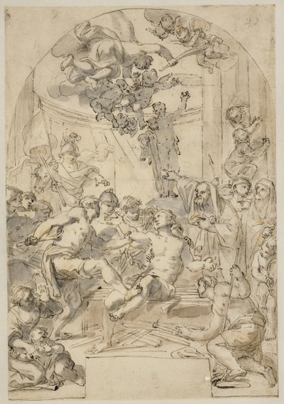 Het martelaarschap van Sint Laurentius door Giovanni Odazzi