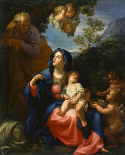 De rust tijdens de vlucht naar Egypte, ca. 1720-30 door Giovanni Odazzi