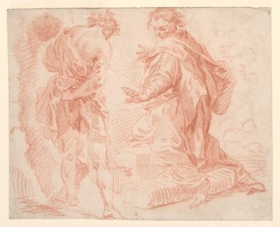 Staande en knielende figuren door Giovanni Paolo Panini