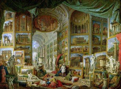 Galerij van Zichten op het Oude Rome door Giovanni Paolo Pannini