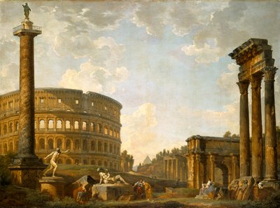Romeins Capriccio: Het Colosseum en andere monumenten door Giovanni Paolo Pannini