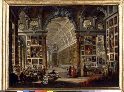 De galerij van Kardinaal Silvio Valenti Gonzague door Giovanni Paolo Pannini