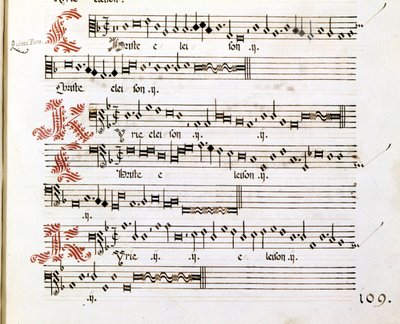 Kyrie manuscript van de 