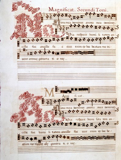 Magnificat, manuscript van de 