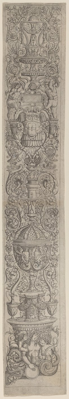 Ornament Paneel: Nereïde Bereden door Twee Kinderen door Giovanni Pietro Birago and Zoan Andrea