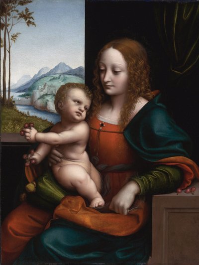 Madone aux cerises door Giovanni Pietro Rizzoli Giampietrino