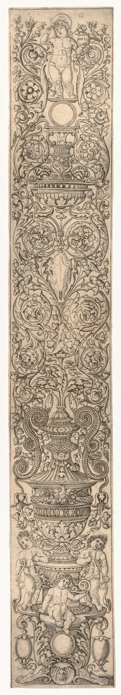 Drie kinderen die hoorns blazen, ca. 1505-1512 door Giovanni Pietro da Birago