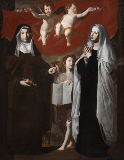 Sint Elizabeth van Hongarije en Sint Frances van Rome door Giovanni Ricca