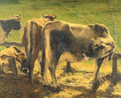 Aan de paal door Giovanni Segantini