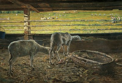 Contrast van licht door Giovanni Segantini