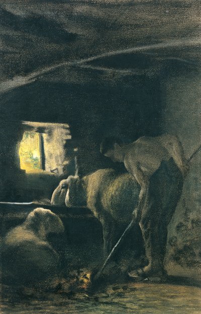 In stal door Giovanni Segantini