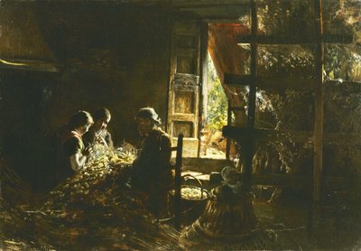 La raccolta dei bozzoli door Giovanni Segantini