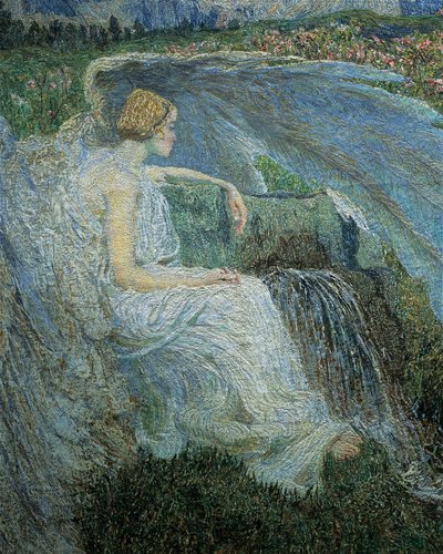 Liefde bij de Bron van het Leven (detail) door Giovanni Segantini