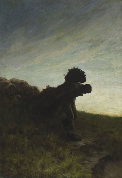 De laatste taak van de dag, 1884 door Giovanni Segantini