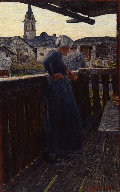 Op het balkon, 1892 door Giovanni Segantini
