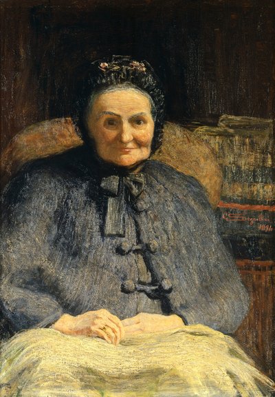 Portret van Mevrouw Casiraghi Oriani door Giovanni Segantini