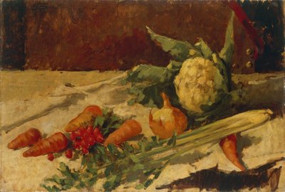 Stilleven met Wortelen door Giovanni Segantini