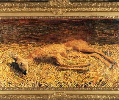 Zwitserland, Saint Moritz, Dode ree door Giovanni Segantini
