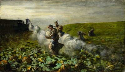 De pompoenoogst, 1897 door Giovanni Segantini