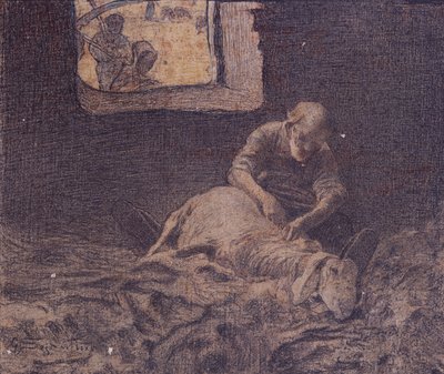 De Schaapscheerder door Giovanni Segantini