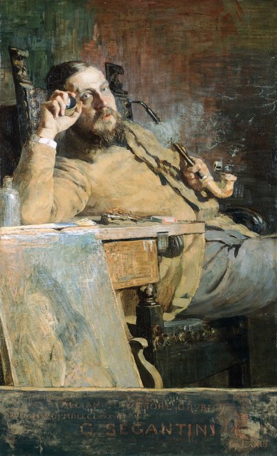 Vittorio Grubicy de Dragon, door Giovanni Segantini door Giovanni Segantini