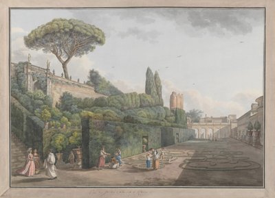 Tuin van Palazzo Colonna, ca. 1780 door Giovanni Volpato, Louis Ducros