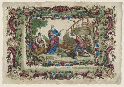 Bouw van de Ark van Noach door Giovanni Volpato (possibly)