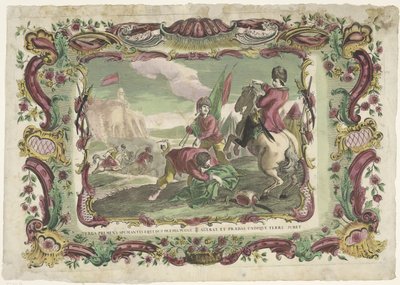 Soldaten in een strijd voor een fort door Giovanni Volpato (possibly)