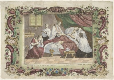 Het sacrament van het laatste oliesel (serie titel) door Giovanni Volpato