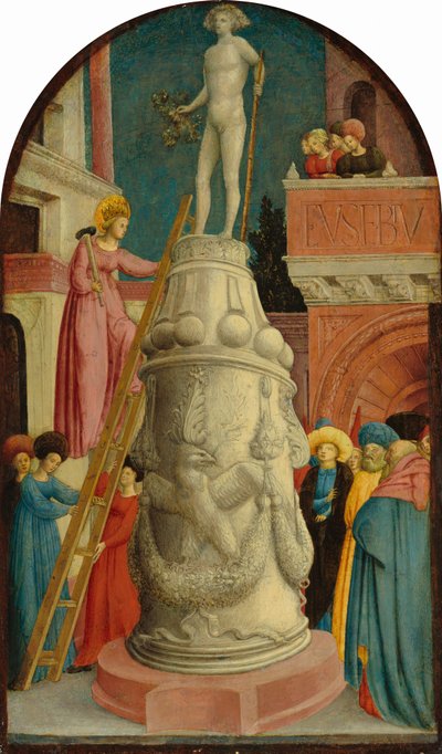 Sint Apollonia vernietigt een heidens afgodsbeeld door Giovanni d