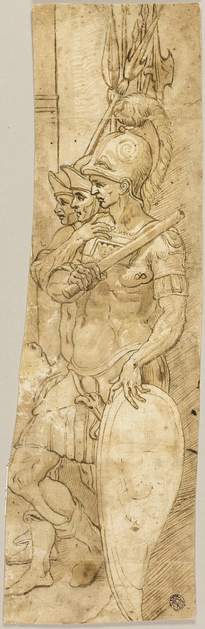 Drie Romeinse soldaten door Giovanni da Bologna