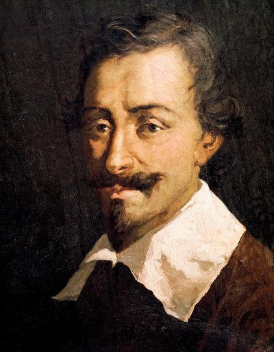 Portret van de Belgische componist en theoreticus Johannes Tinctoris (detail) door Giovanni da Udine (after)
