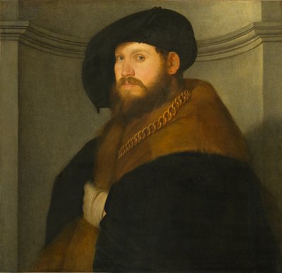 Portret van een Heer met een Gouden Ketting door Giovanni de Busi Cariani